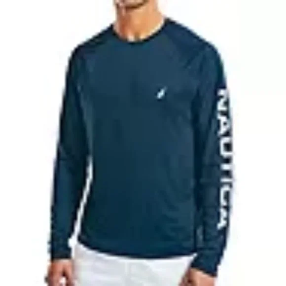 Nice looking Brand New Nautica Men's Long Sleeve Shirt -UPF Protection - Picture 1 of 3